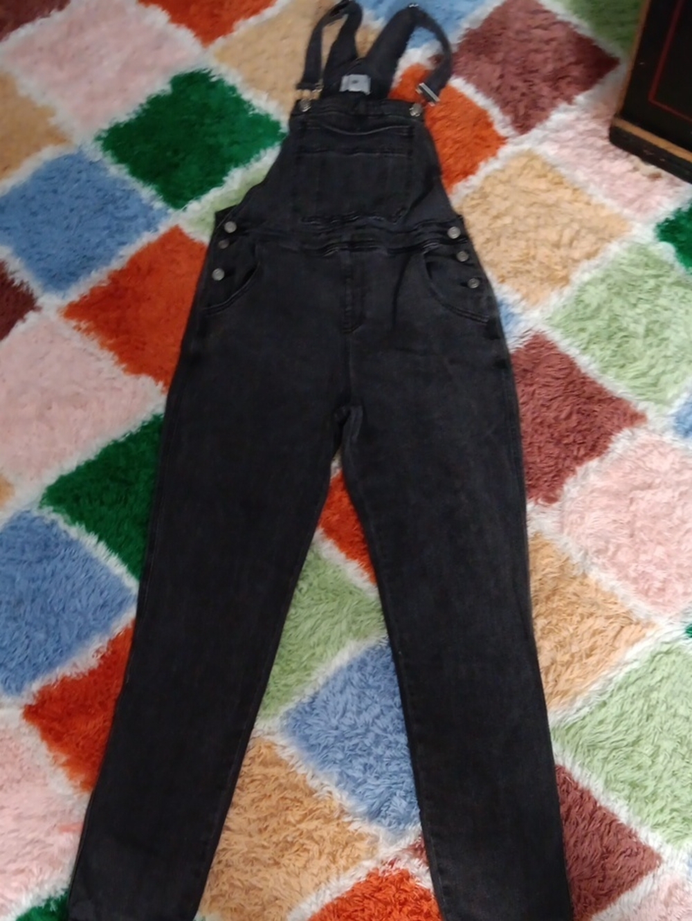 bp Black Denim Overalls Jumpsuit
